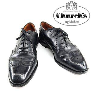 Church’s Custom Grade Black Leather Brogue Oxford Dress Shoes Men’s US 10